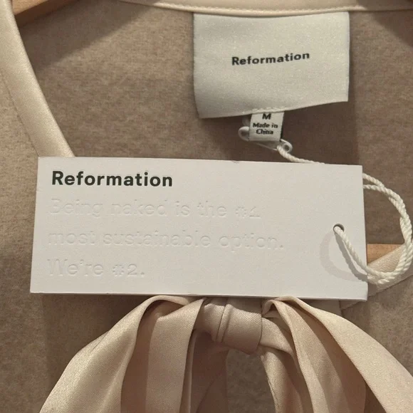 Reformation Daisy Wool Jacket - Cream - Picture 8 of 11